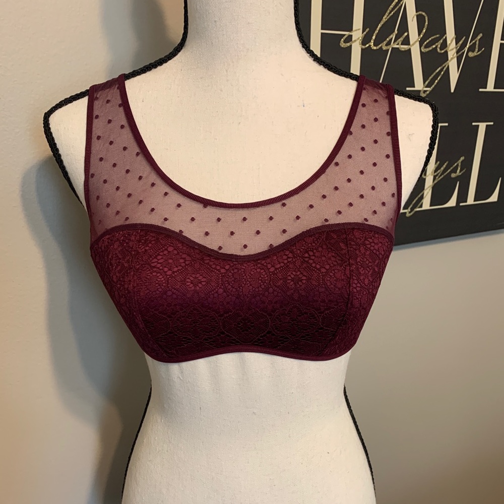 NWOT VS Maroon Lace Bralette